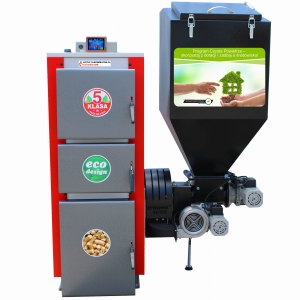 Kocioł c.o. Technix Pell Lux 30kW z podajnikiem na pellet drzewny z palnikiem Technix sv300 ogrzewa 200 - 300 m2 atesty: 5 klasa / Ecodesign - Ekoprojekt ZUM
