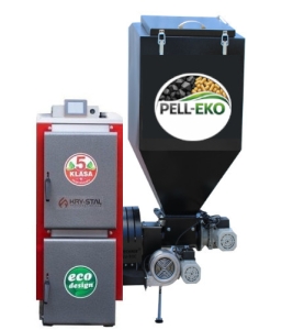 Kocioł c.o. Technix Pell Eko 10kW do 100m2 z podajnikiem na pellet i ekogroszek atest 5 klasa i Ecodesign