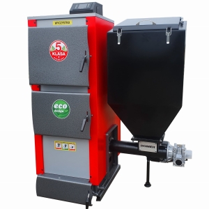 Kocioł C.O. KG-EKO 15KW (130m2) EKOGROSZEK podajnik ślimakowy Pancerpol obrotowa retorta 5 klasa / Ecodesign / B producent Pleszew