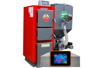 Kocioł Pleszew 10kW PEL-EKO-5 SV200 10KW (100m2) PELLET z podajnikiem rynnowym Technix + zapalarka