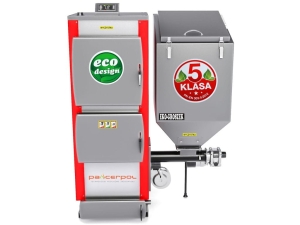 Kocioł C.O. KG-EKO 15KW (130m2) EKOGROSZEK z podajnikiem Pancerpol + ster. Prond Iryd 605 Pleszew
