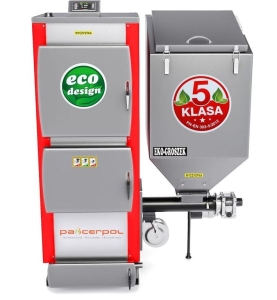 Kocioł C.O. KG-EKO 30kW (250 - 300 m2) EKOGROSZEK z podajnikiem Pancerpol + ster. Prond Iryd 605 Pleszew 5 klasa / Ecodesign 