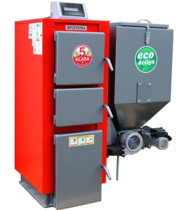 Kocioł C.O. KG-EKO 75KW (700m2) z podajnikiem Pancerpol na ekogroszek 5 klasa / Ecodesign Lewy lub Prawy