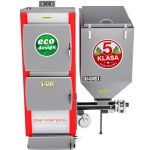 Kocioł C.O. KG-EKO 35KW (320m2) EKOGROSZEK  z podajnikiem ślimakowym Pancerpol + sterownik Iryd 605 atesty 5 klasa / Ecodesign , producent Kry-Stal Pleszew