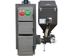 Kocioł c.o. 15kW ogrzewa 100-150m2 PEL-EKO-5 ( TECHNIX-PEL ) z podajnikiem na pellet drzewny 5 klasa / Ecodesign +zapalarka Palnik sv200 sterownik Argos Black PID PODWYŻSZONY STANDARD Kotły piece Pleszew