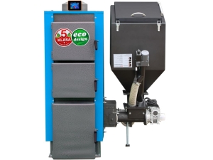 Kocioł c.o. 15kW ogrzewa 100-150m2 PEL-EKO-5 ( TECHNIX-PEL ) z podajnikiem na pellet drzewny 5 klasa / Ecodesign +zapalarka Palnik sv200 sterownik Argos Black PID PODWYŻSZONY STANDARD Kotły piece Pleszew
