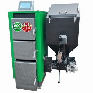 Kocioł c.o. 19kW ogrzewa 130-190m2 PEL-EKO-5 ( TECHNIX-PEL ) z podajnikiem na pellet drzewny 5 klasa / Ecodesign +zapalarka Palnik sv200 sterownik Argos Black PID PODWYŻSZONY STANDARD Kotły piece Pleszew