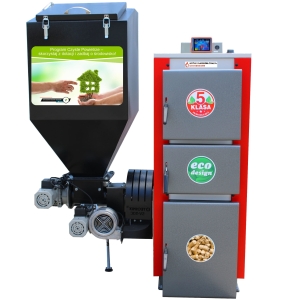 Kocioł c.o. Technix Pell Lux 12kW z podajnikiem na pellet drzewny z palnikiem Technix sv300 ogrzewa 70 - 120 m2 atesty: 5 klasa / Ecodesign - Ekoprojekt